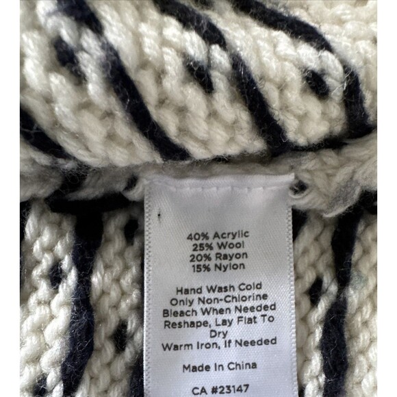 Talbots Fair Isle Sweater Whimsical Scandinavian Wool Blend Womens XS - Picture 10 of 16